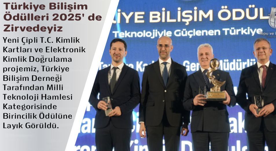 TKGM’ye Türkiye Bilişim Derneği’nden Birincilik Ödülü